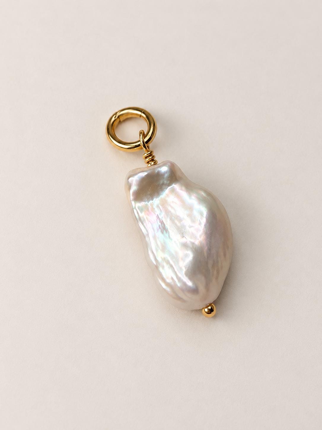 Freshwater Baroque Pearl Charm | 14K Gold Plated, Coastal Jewelry