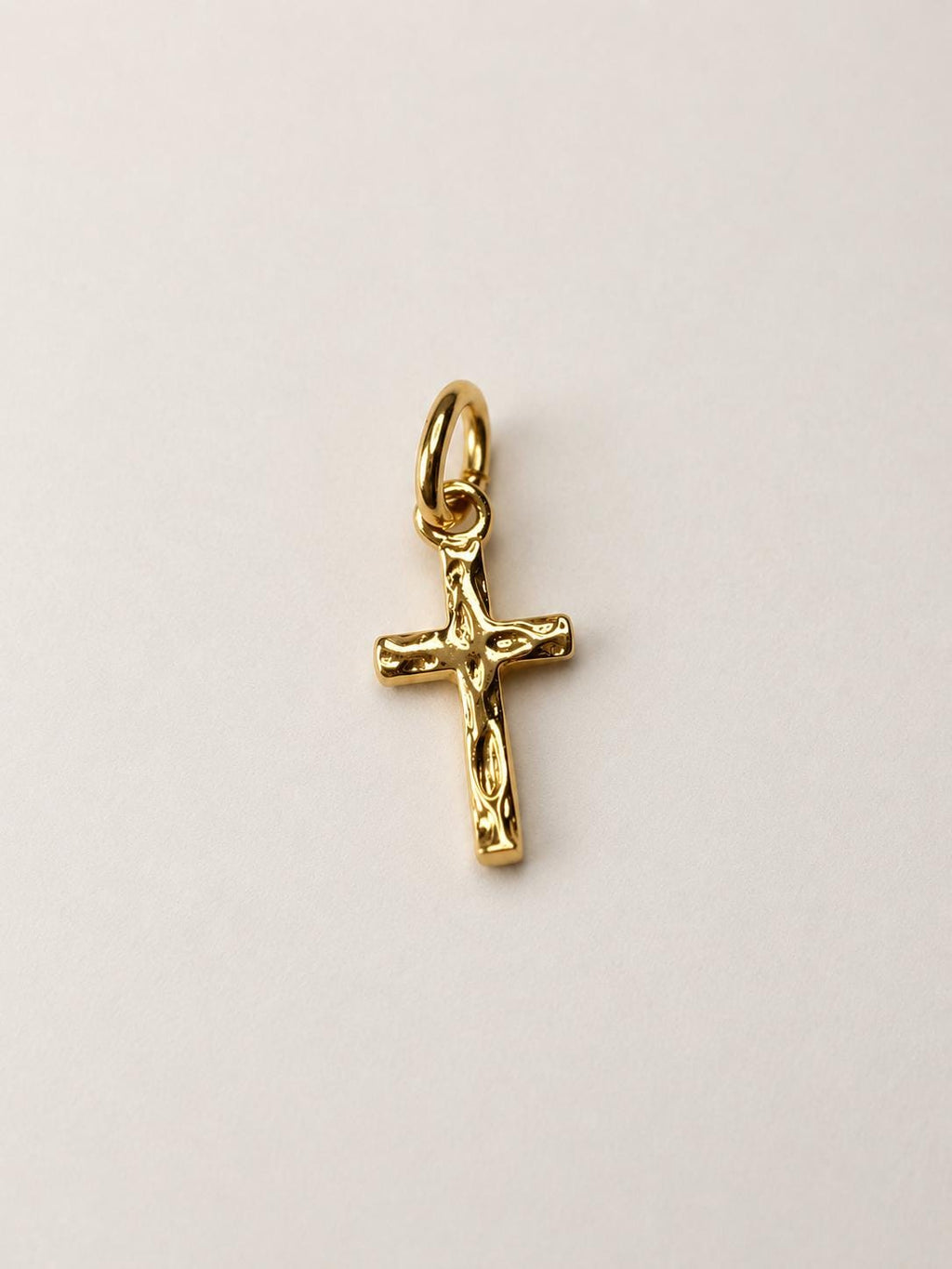 14K Gold Rhodium Plated Cross Charm | Minimalist Christian Jewelry