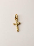 14K Gold Rhodium Plated Cross Charm | Minimalist Christian Jewelry