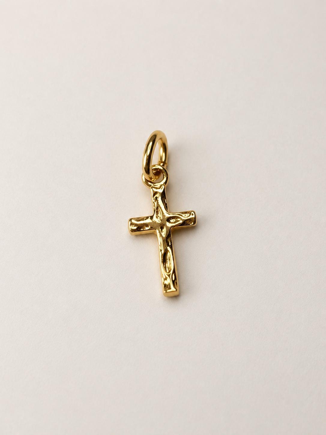 14K Gold Rhodium Plated Cross Charm | Minimalist Christian Jewelry