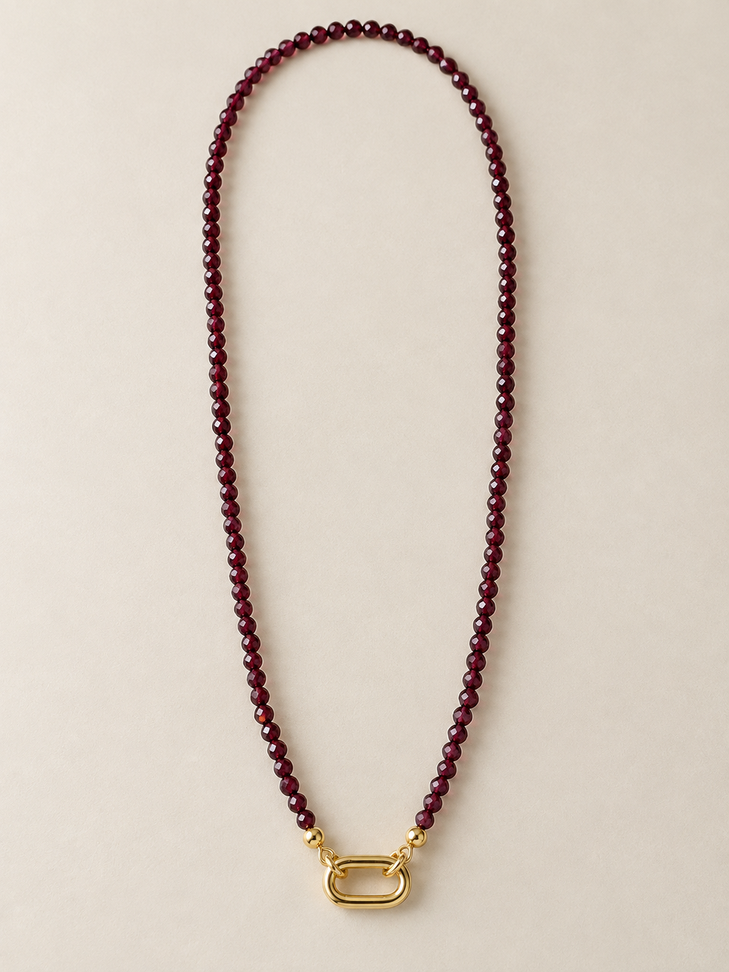 Burgundy Garnet 18k gold filled chocker
