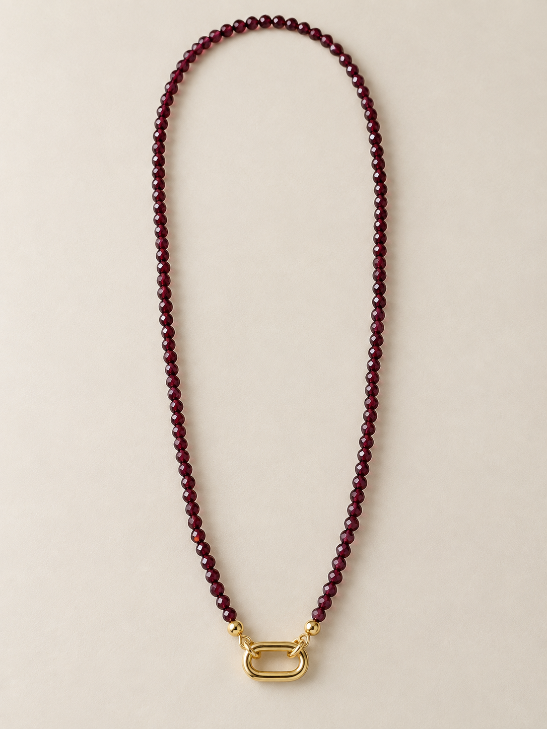 Burgundy Garnet 18k gold filled chocker