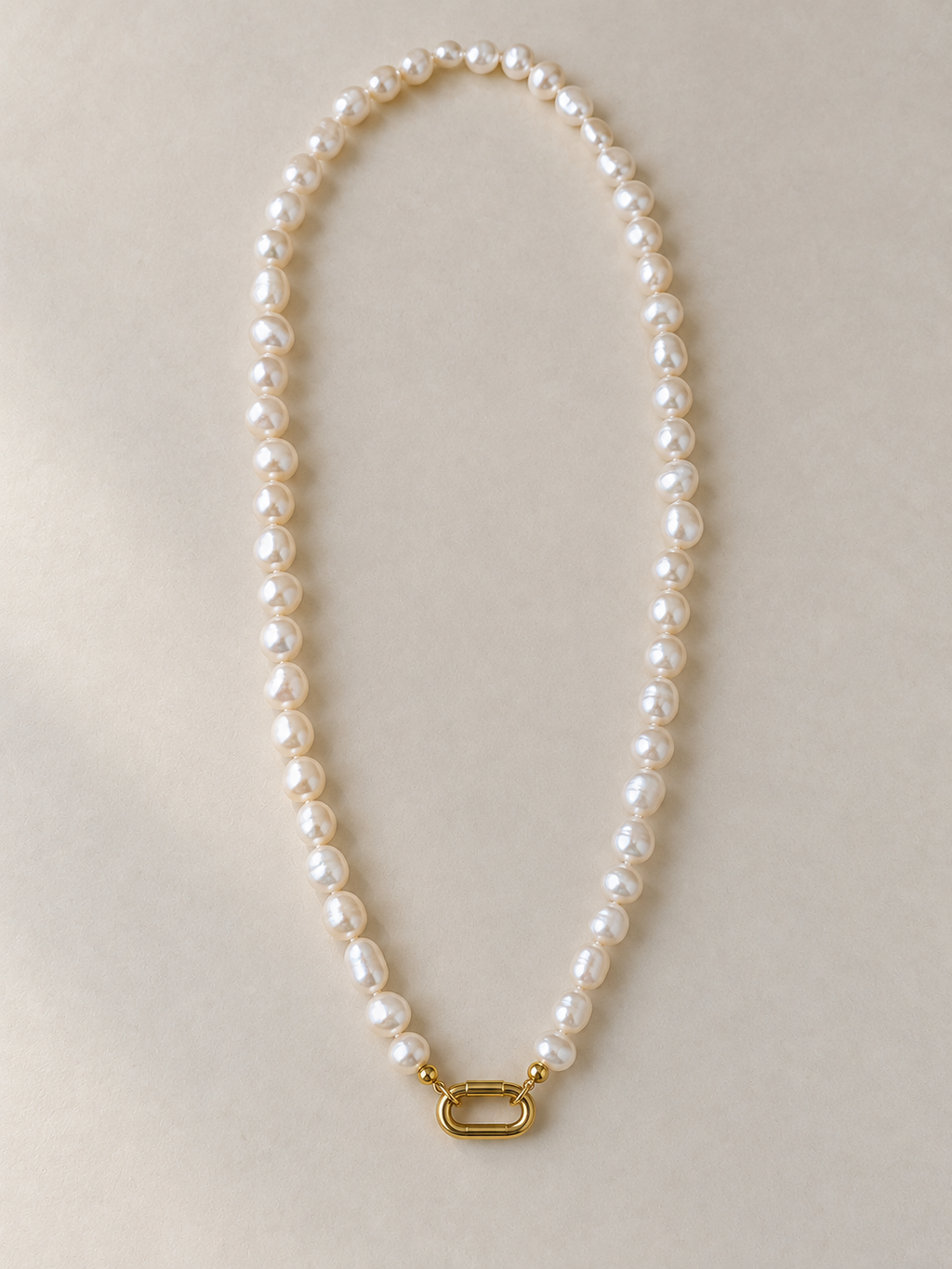 Freshwater Pearl Necklace, 18K Gold filled, 16 inch, add your charm