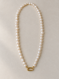 Freshwater Pearl Necklace, 18K Gold filled, 16 inch, add your charm