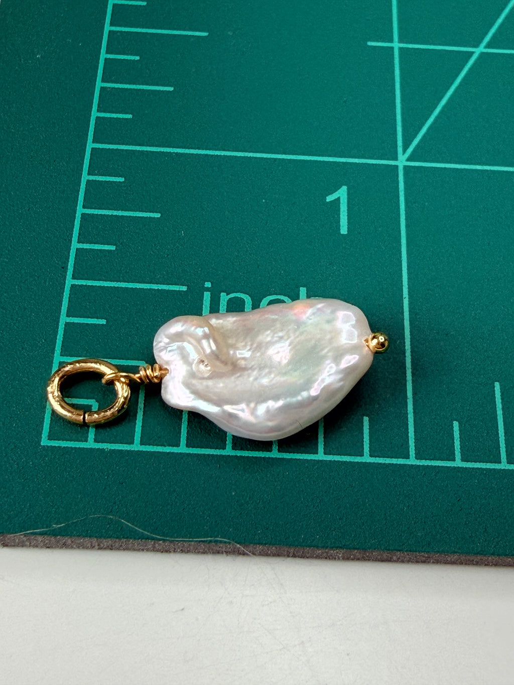 Freshwater Baroque Pearl Charm | 14K Gold Plated, Coastal Jewelry