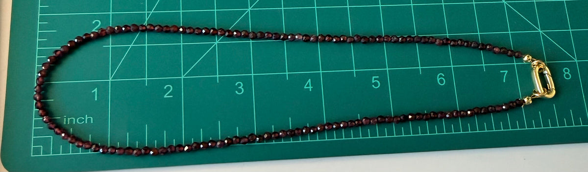 Burgundy Garnet 18k gold filled chocker