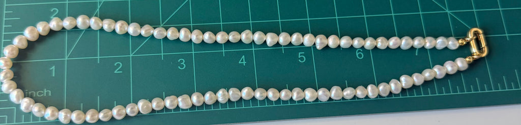 Freshwater Pearl Necklace, 18K Gold filled, 16 inch, add your charm