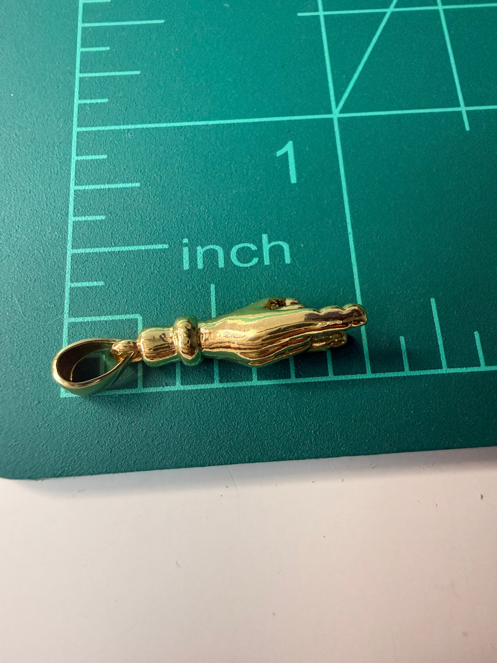 14K Gold Filled Italian Good Luck Hand Charm, Protective Hand Pendant, Italian Jewelry