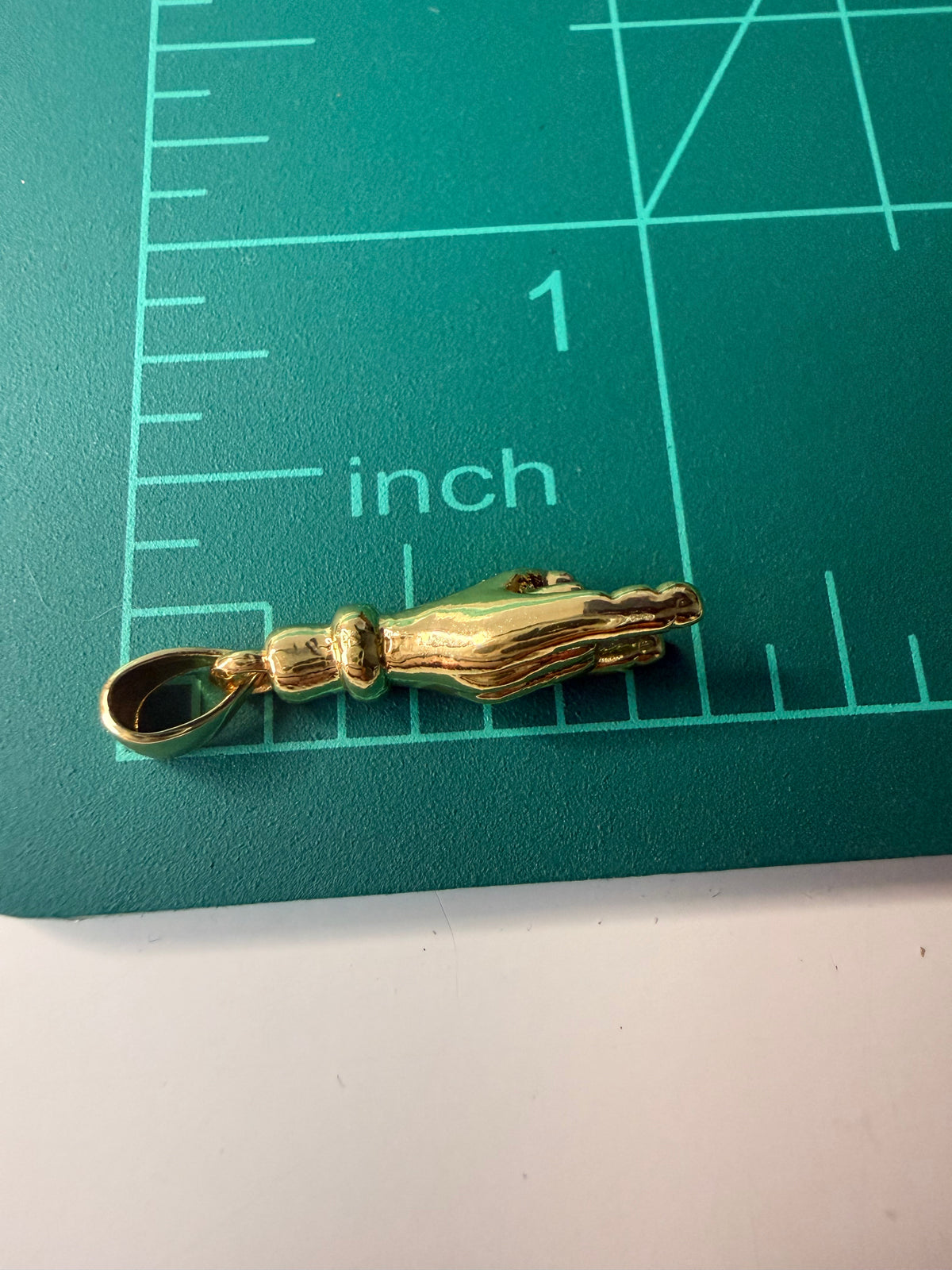 14K Gold Filled Italian Good Luck Hand Charm, Protective Hand Pendant, Italian Jewelry