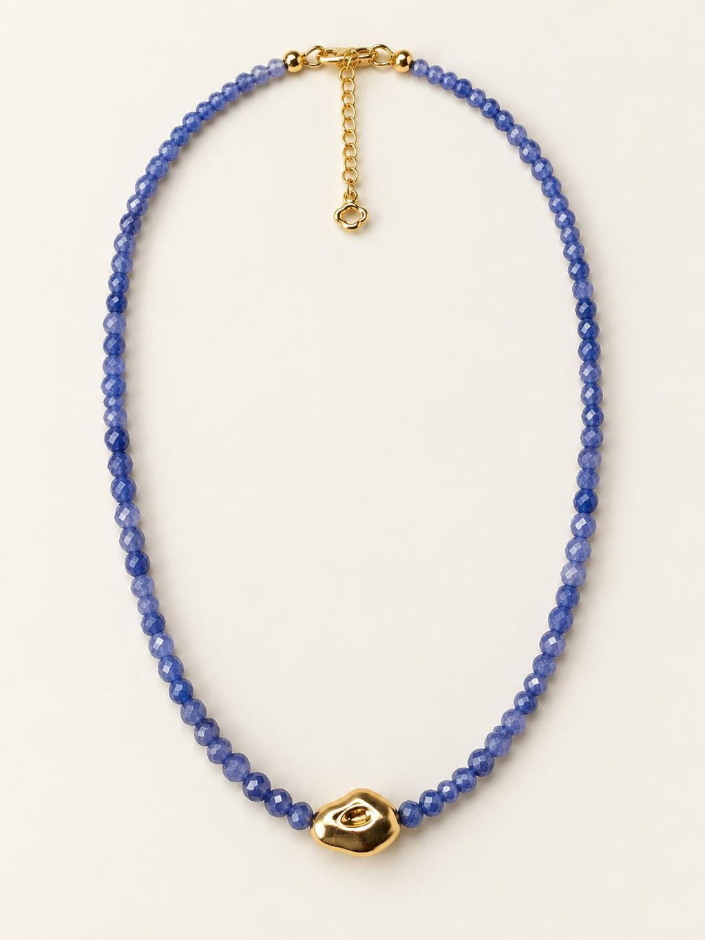 Natural 3mm Tanzanite Necklace, 18K Gold Filled Clasp, Blue Gemstone Jewelry