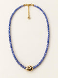 Natural 3mm Tanzanite Necklace, 18K Gold Filled Clasp, Blue Gemstone Jewelry