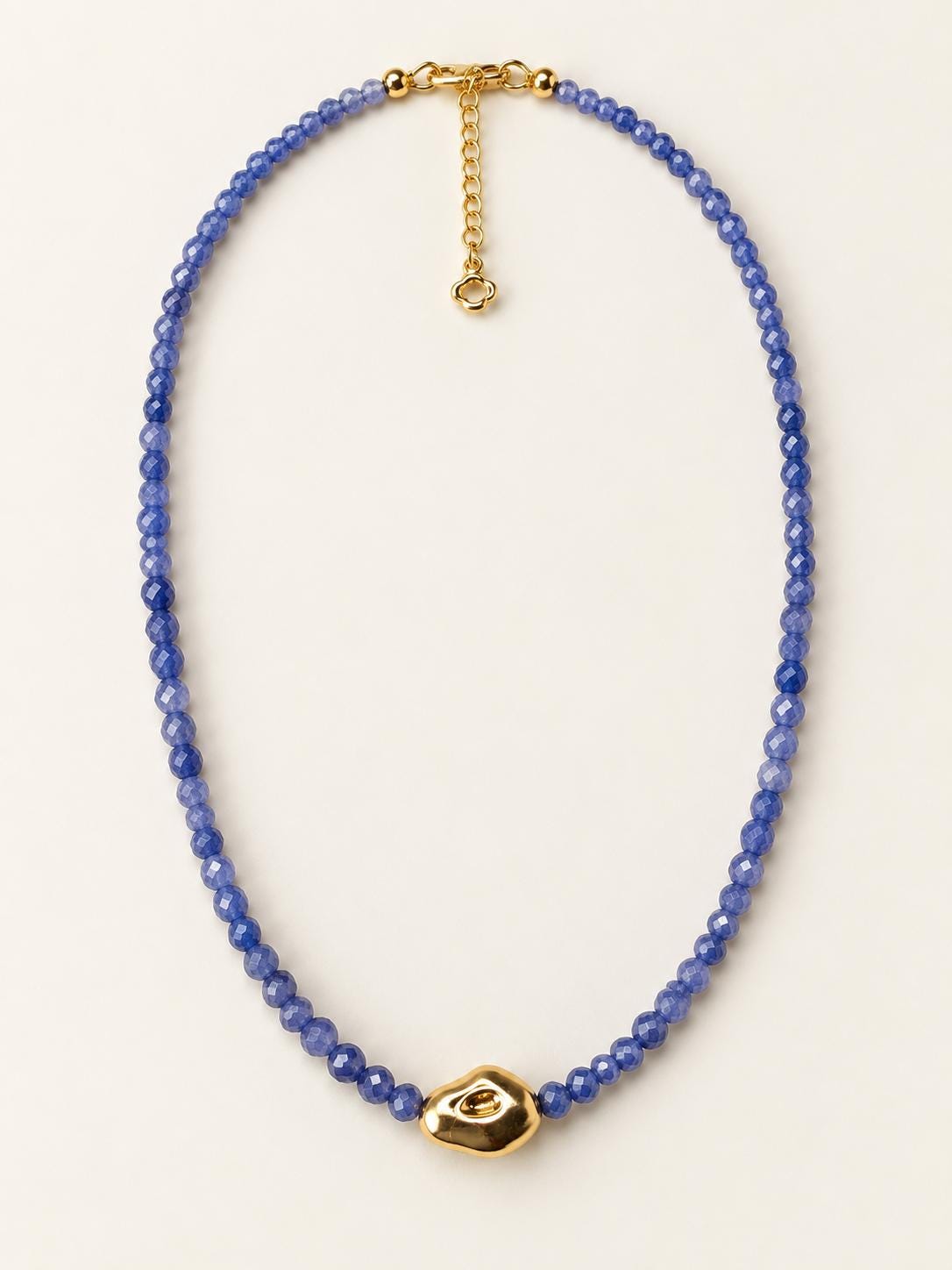 Natural 3mm Tanzanite Necklace, 18K Gold Filled Clasp, Blue Gemstone Jewelry