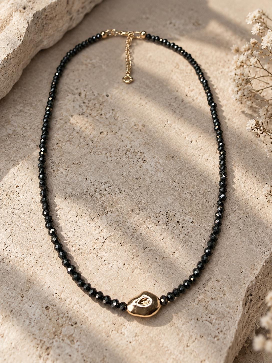 Natural Olive green pyrite necklace, 3mm gemstone, 18k gold filled