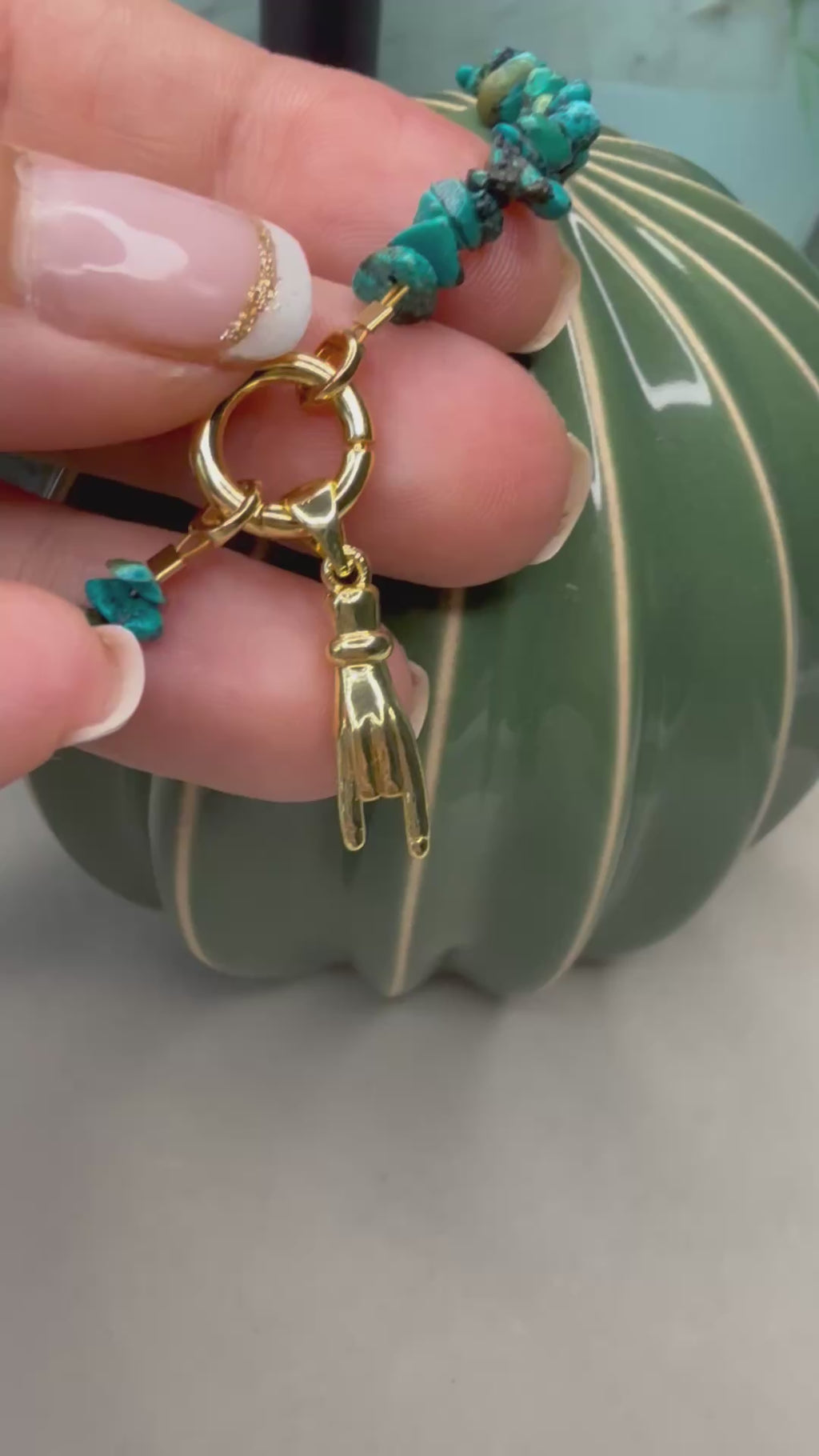 14K Gold Filled Italian Good Luck Hand Charm, Protective Hand Pendant, Italian Jewelry