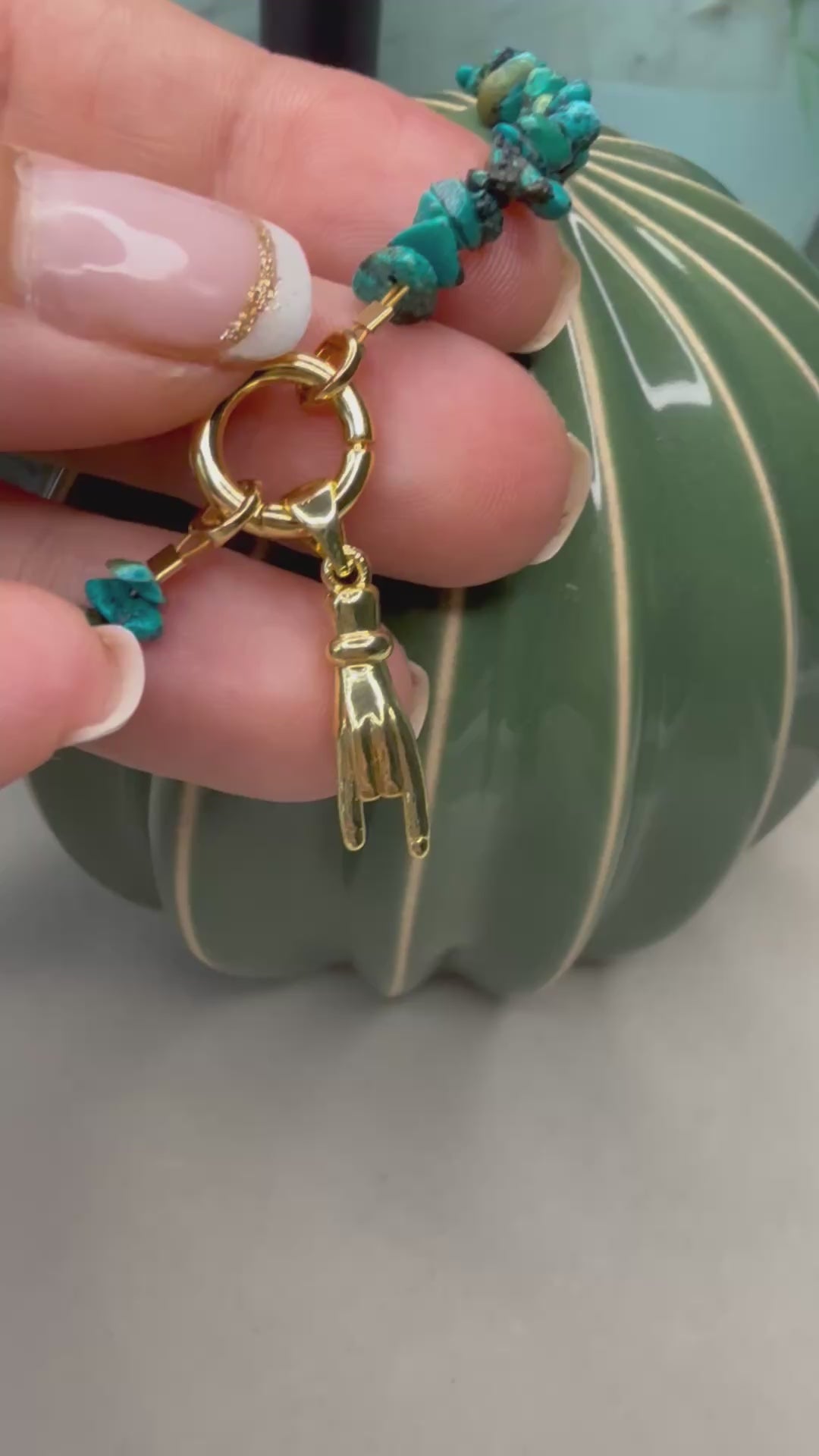 14K Gold Filled Italian Good Luck Hand Charm, Protective Hand Pendant, Italian Jewelry